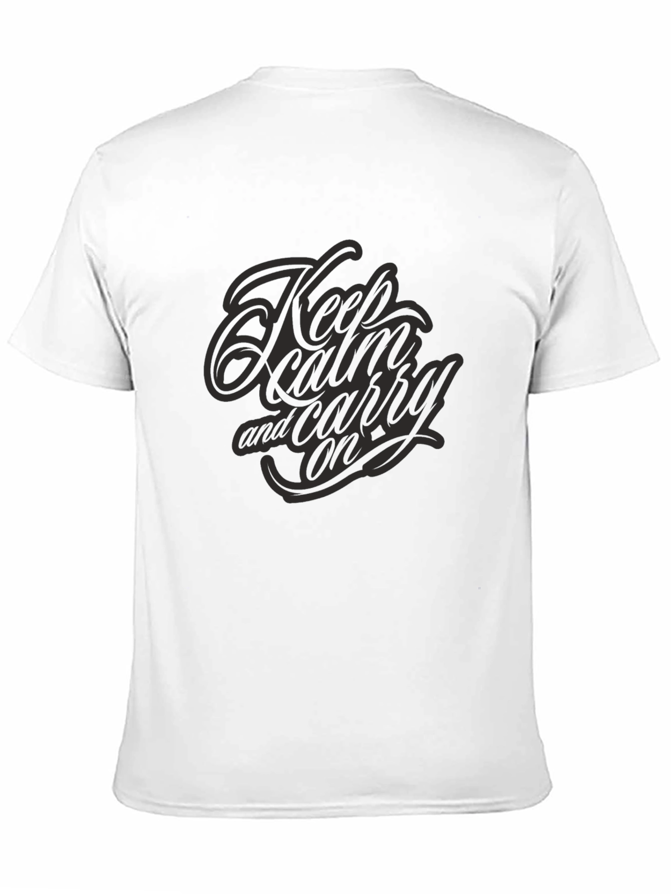 Keep Calm and Carry On Black T-Shirt