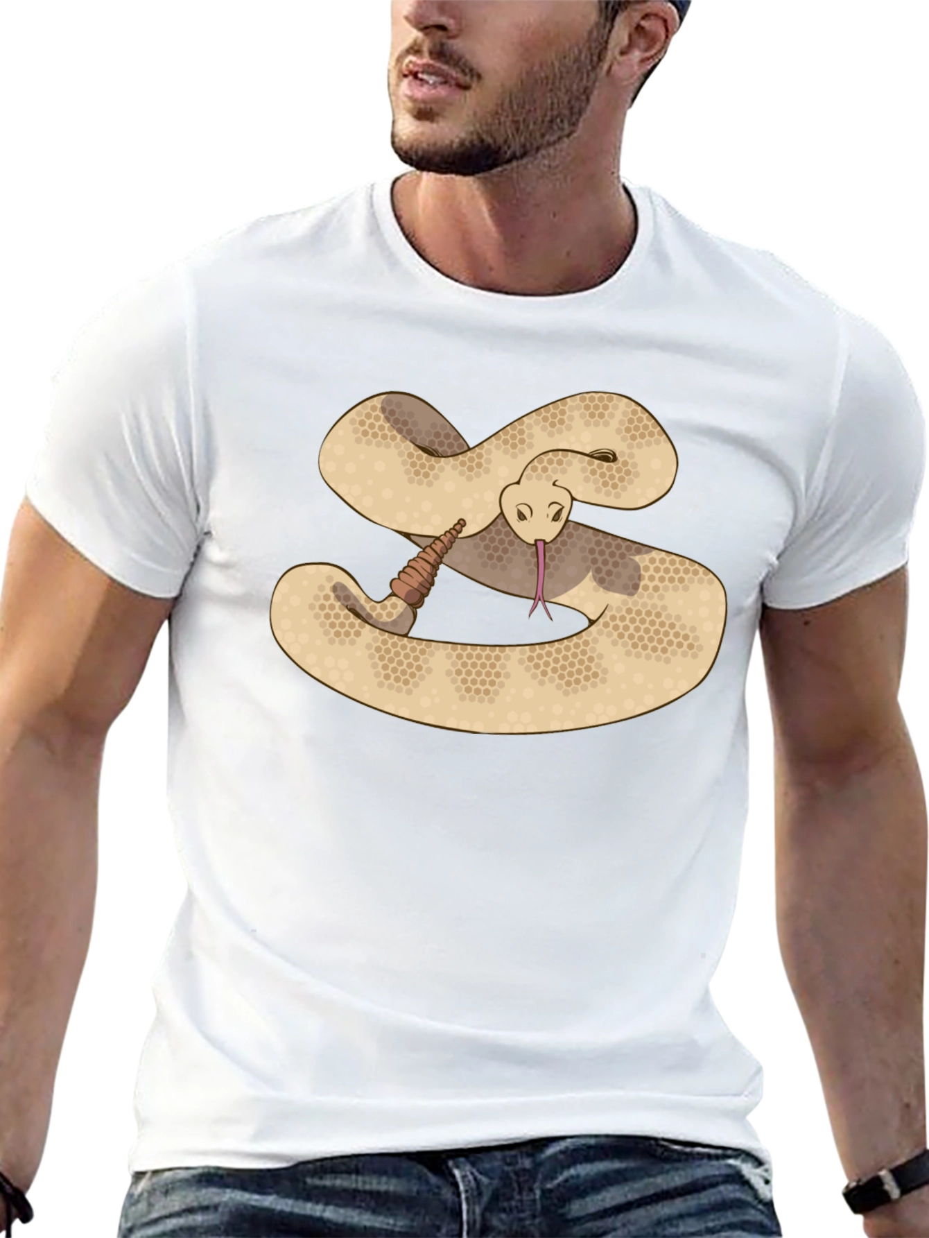 Rattlesnake Graphic Tee - Cool Reptile Design