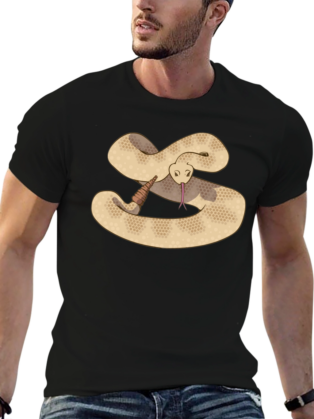 Rattlesnake Graphic Tee - Cool Reptile Design