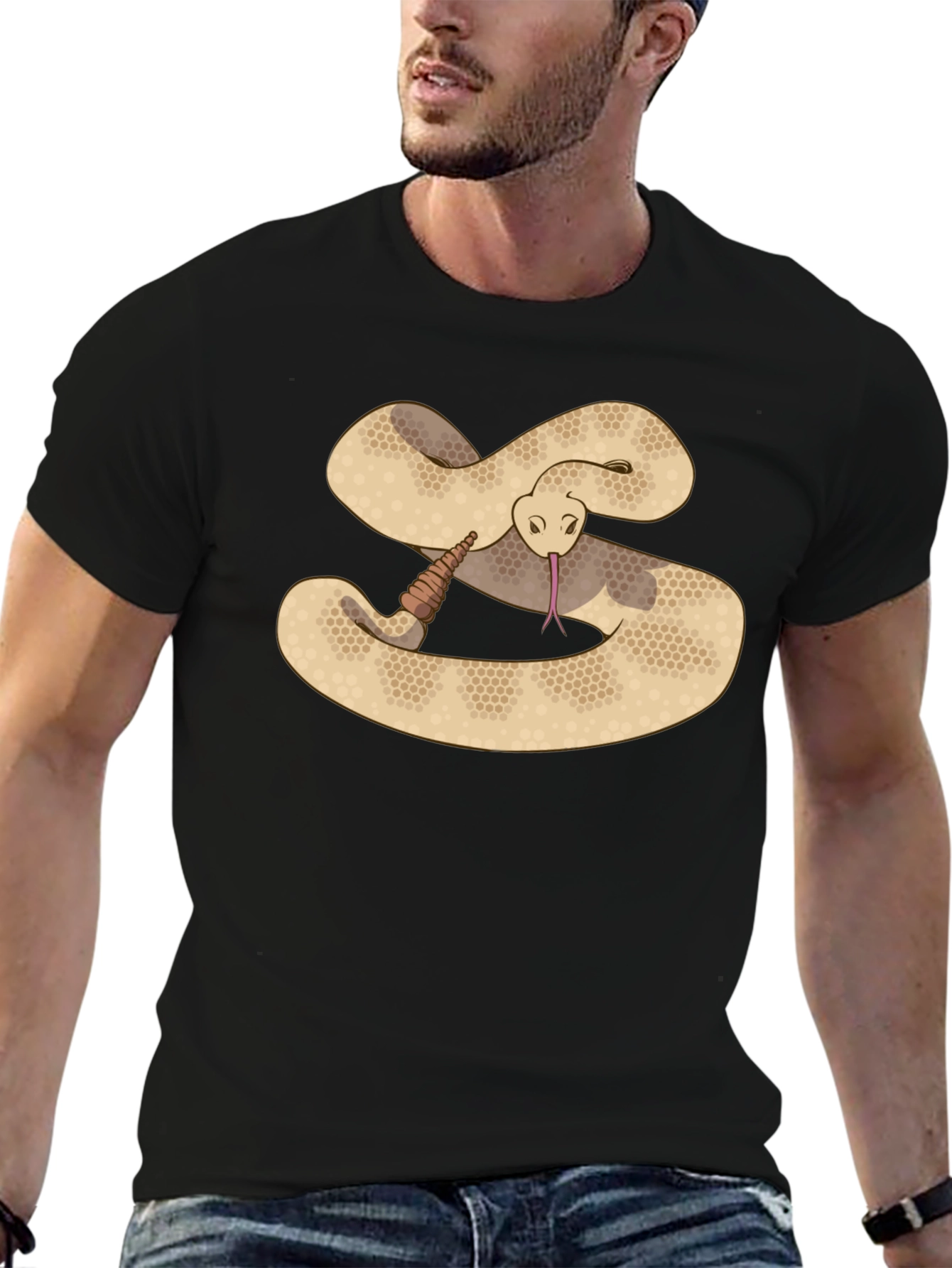 Rattlesnake Graphic Tee - Cool Reptile Design