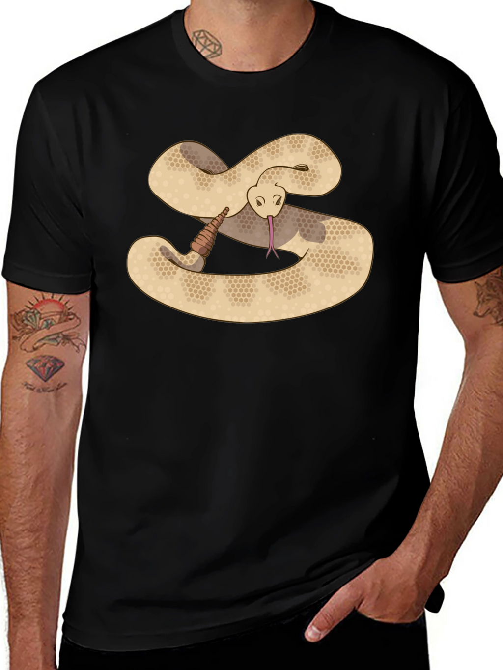 Rattlesnake Graphic Tee - Cool Reptile Design