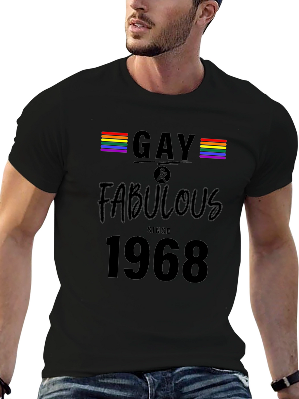 Gay & Fabulous Since 1968 Black T-Shirt