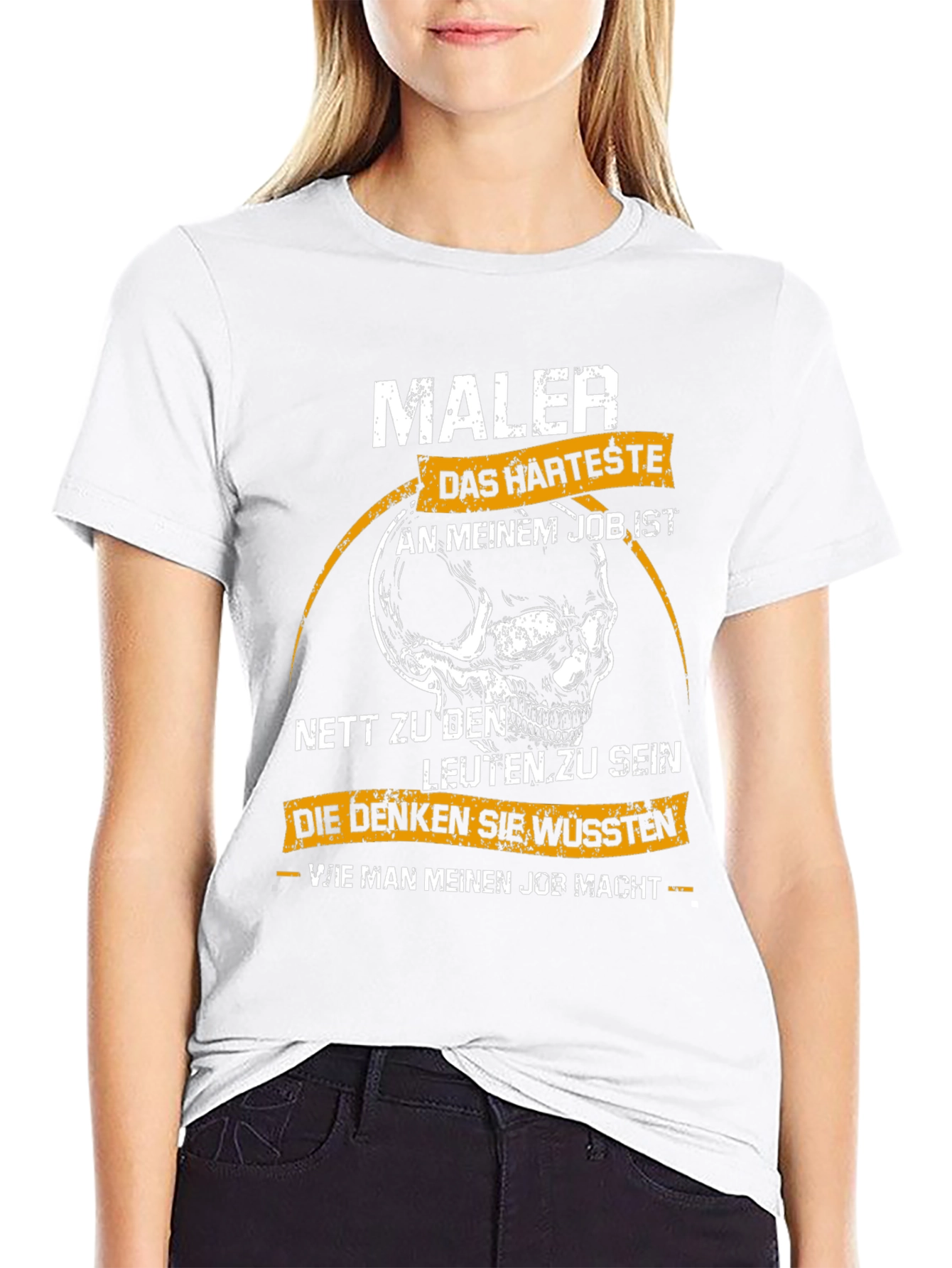 Maler Skull Graphic T-Shirt - Hardest Job