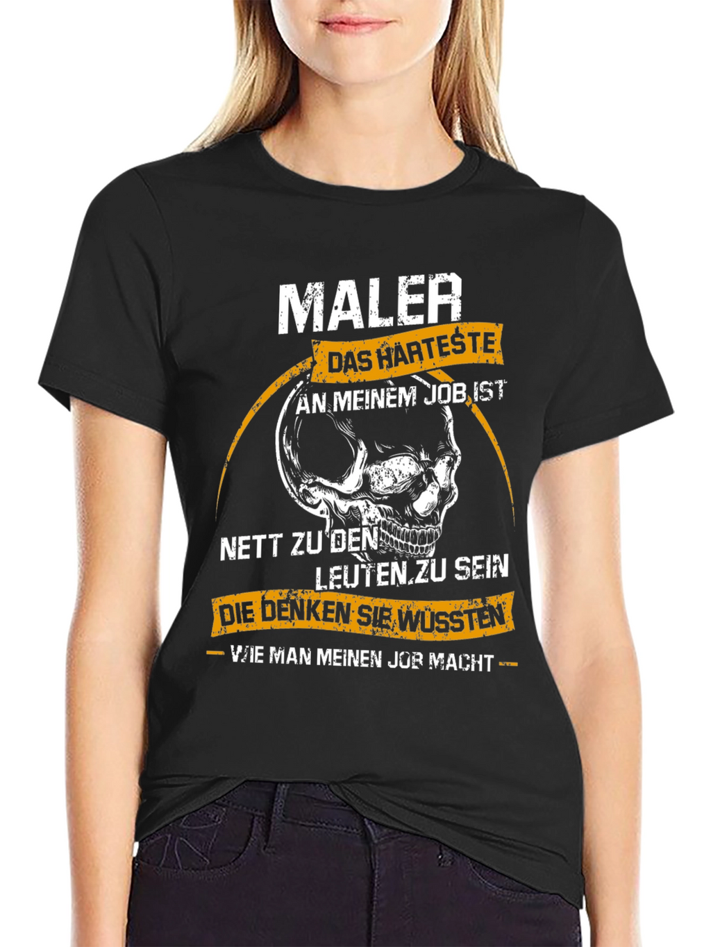 Maler Skull Graphic T-Shirt - Hardest Job