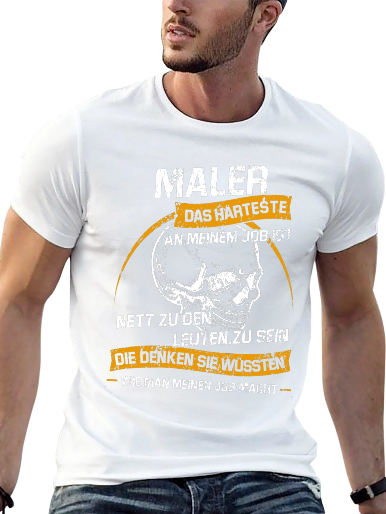 Maler Skull Graphic T-Shirt - Hardest Job