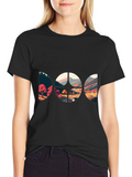 Scenic Landscape Graphic Black T-Shirt