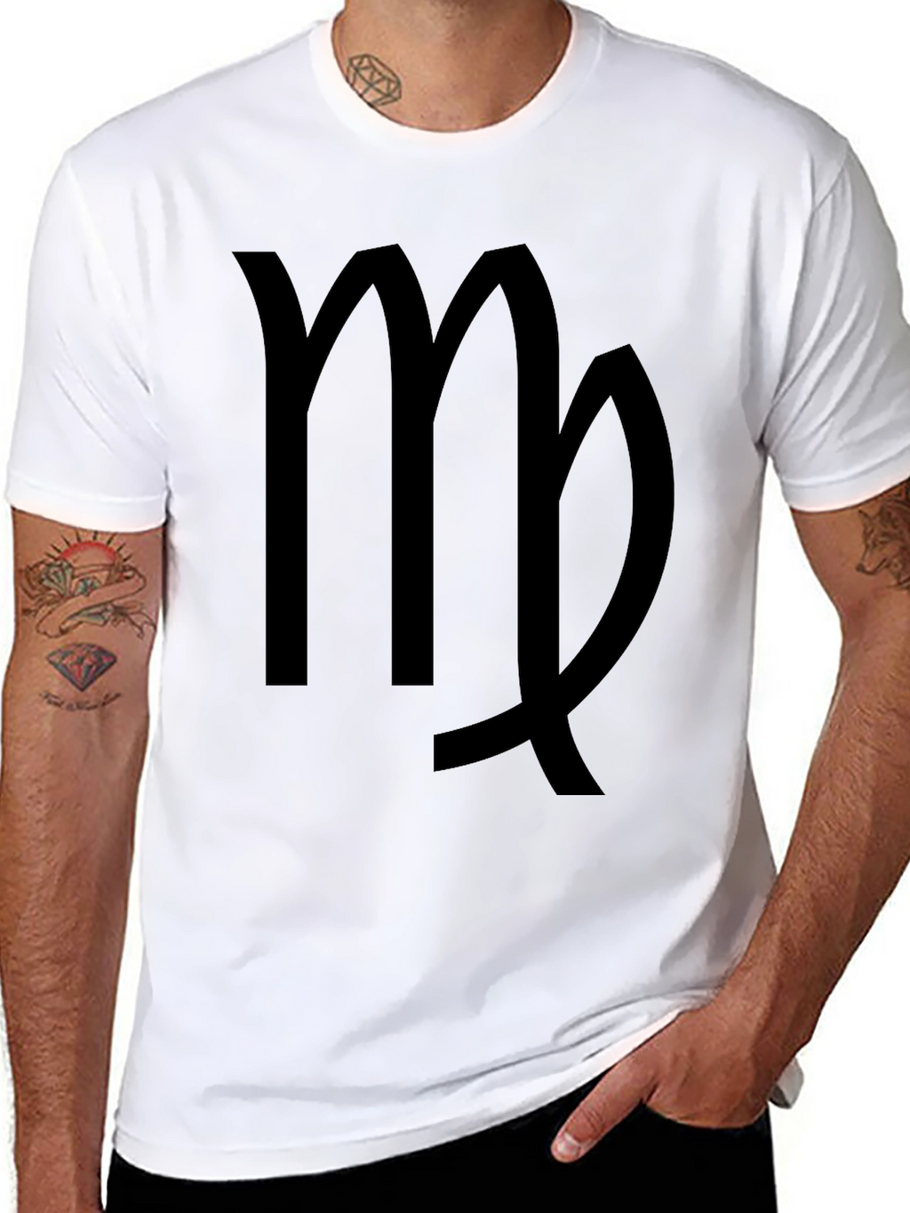 Virgo Zodiac Sign Black T-Shirt