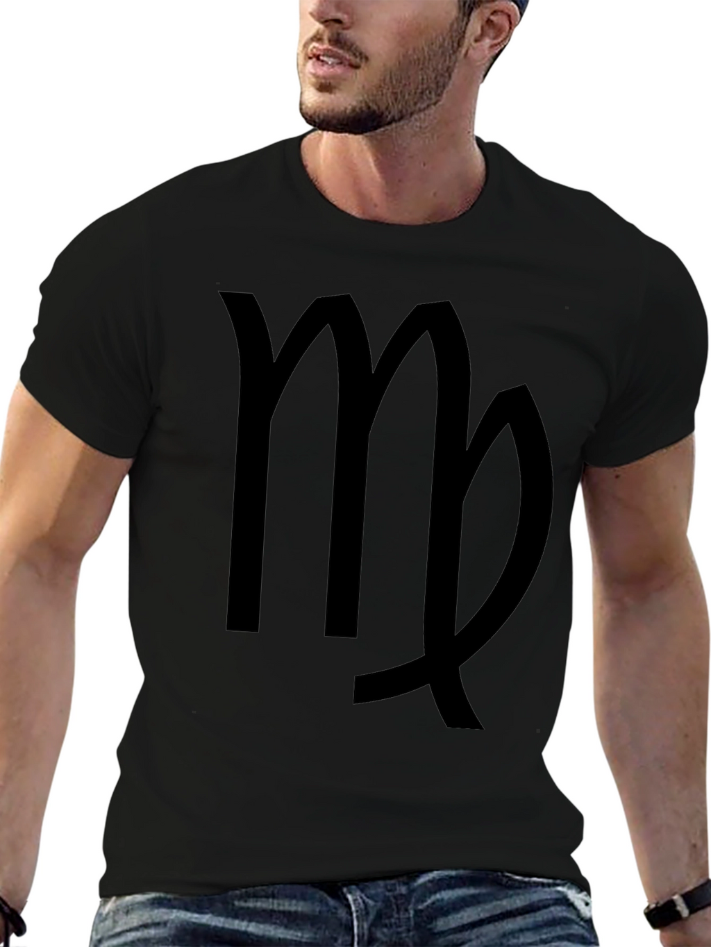 Virgo Zodiac Sign Black T-Shirt