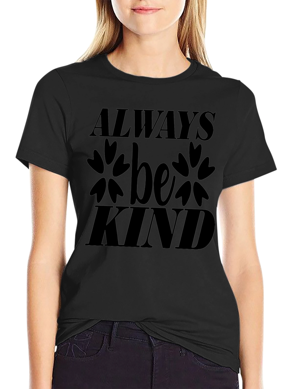 Always Be Kind Black Graphic T-Shirt