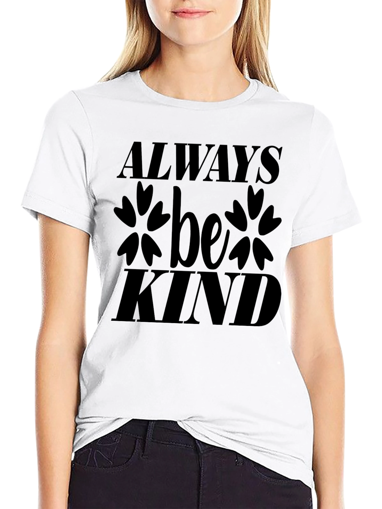 Always Be Kind Black Graphic T-Shirt