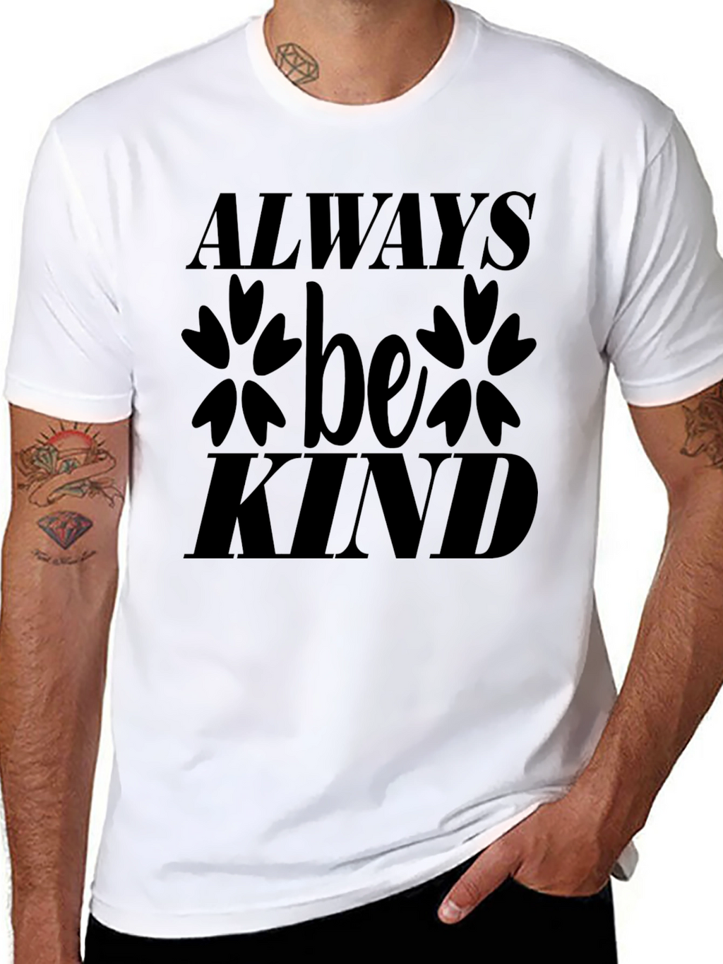 Always Be Kind Black Graphic T-Shirt