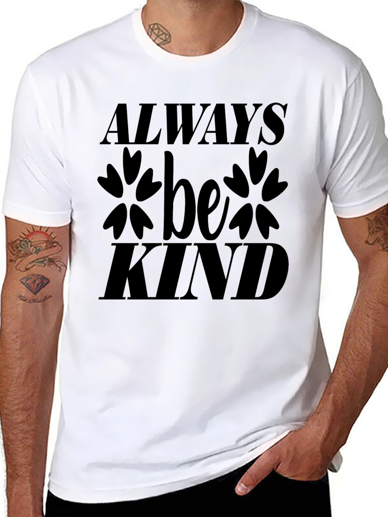 Always Be Kind Black Graphic T-Shirt