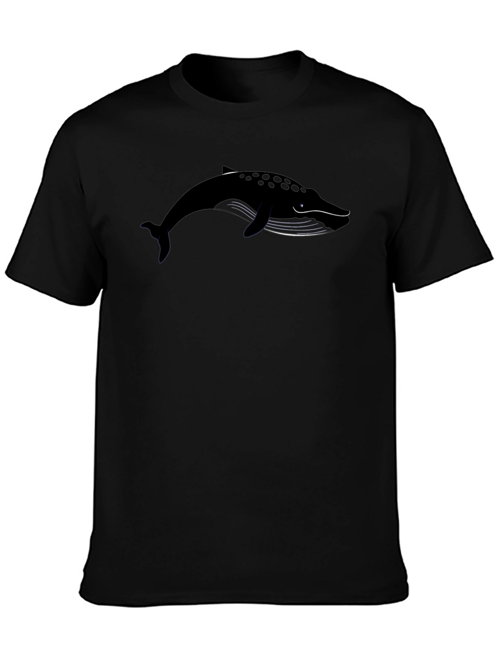 Whale Graphic Tee - Black Cotton Blend