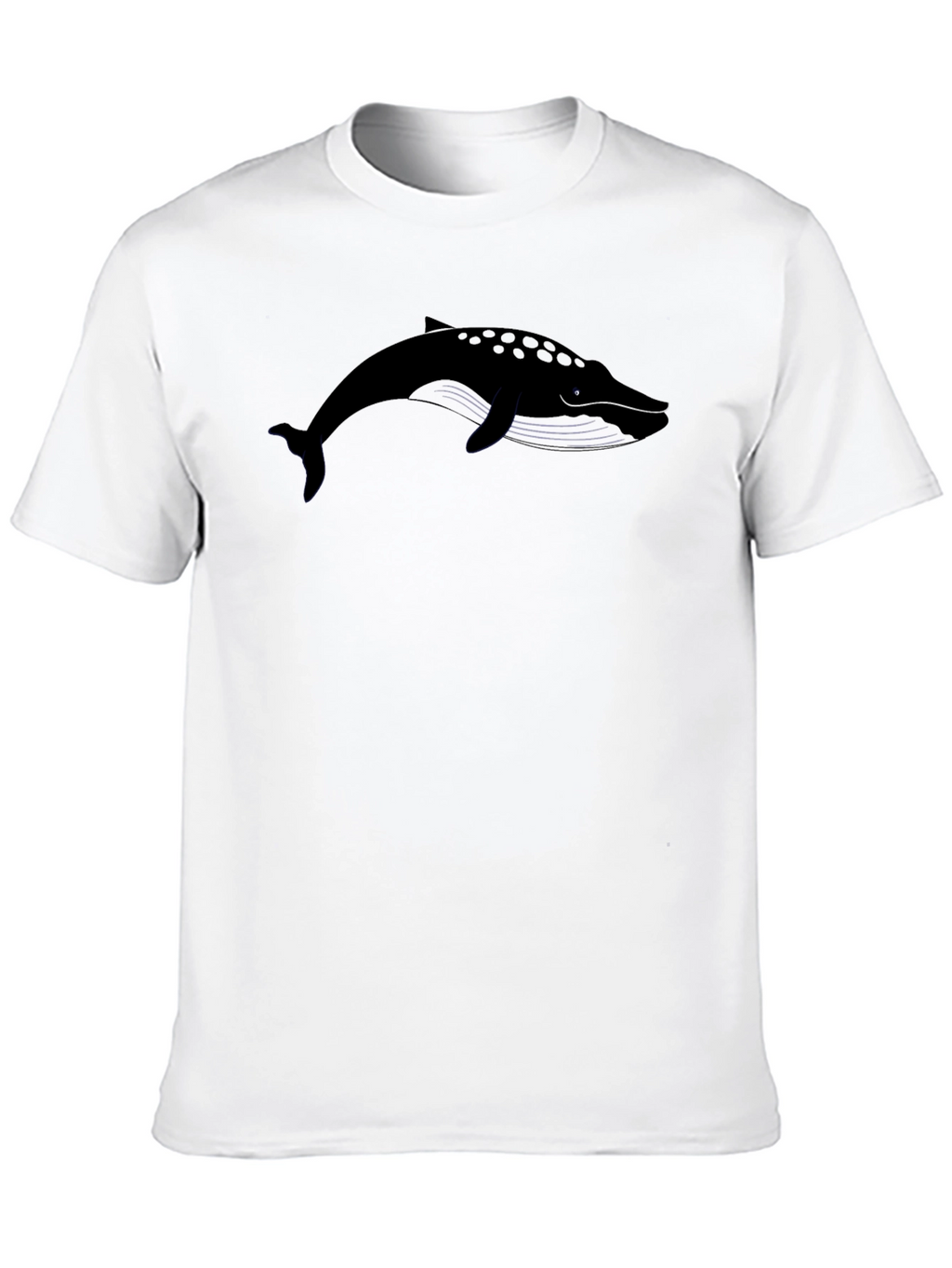 Whale Graphic Tee - Black Cotton Blend