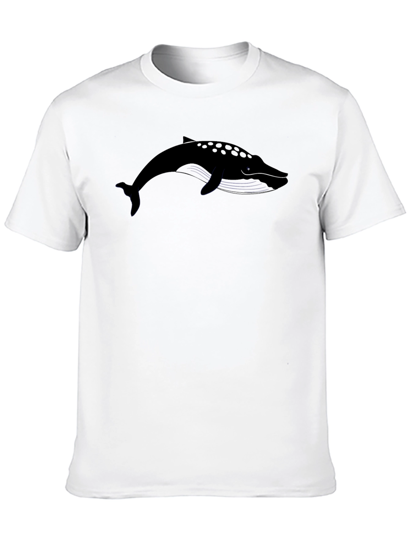 Whale Graphic Tee - Black Cotton Blend