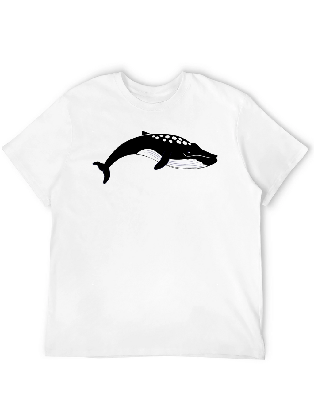 Whale Graphic Tee - Black Cotton Blend