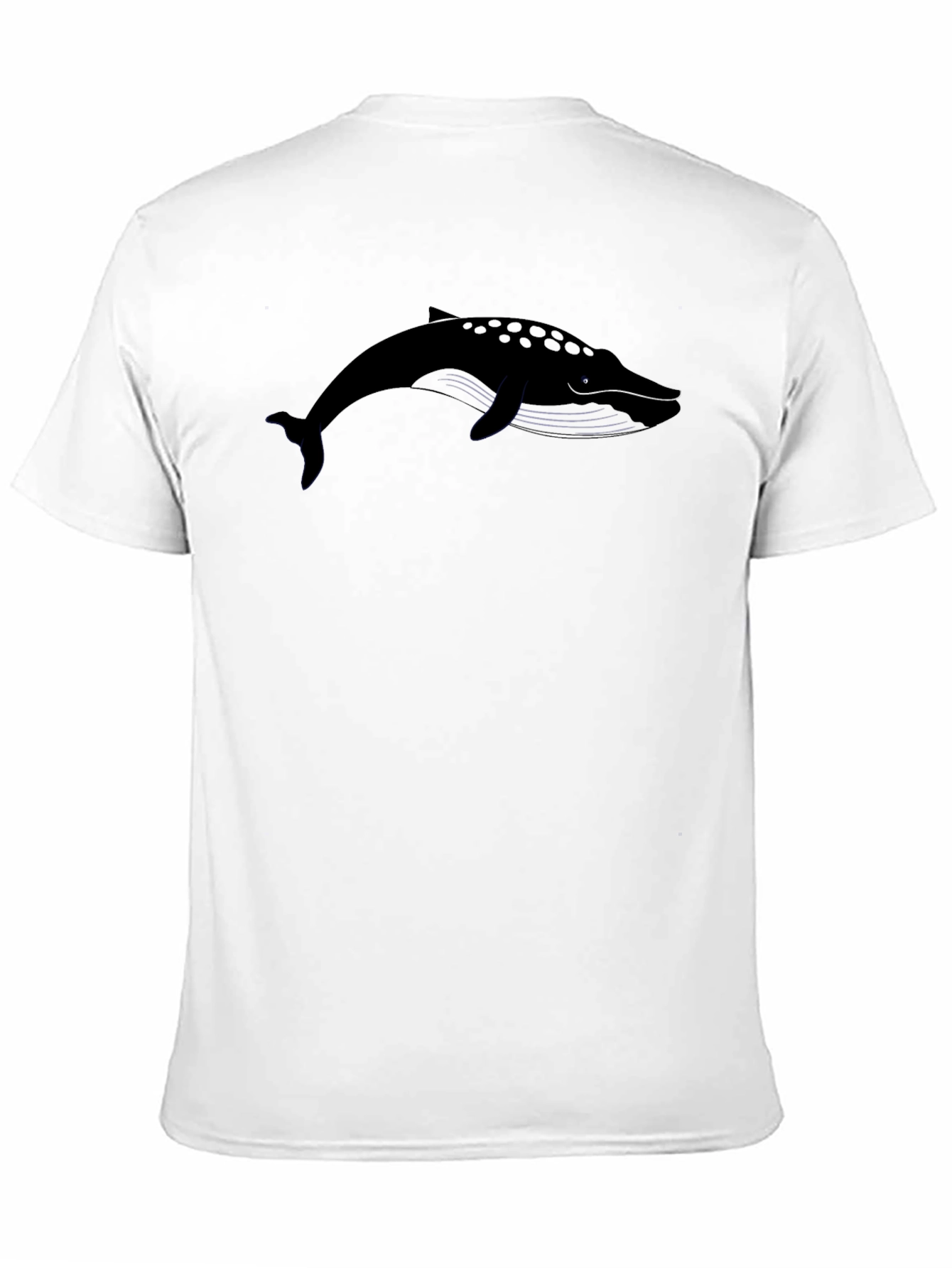 Whale Graphic Tee - Black Cotton Blend