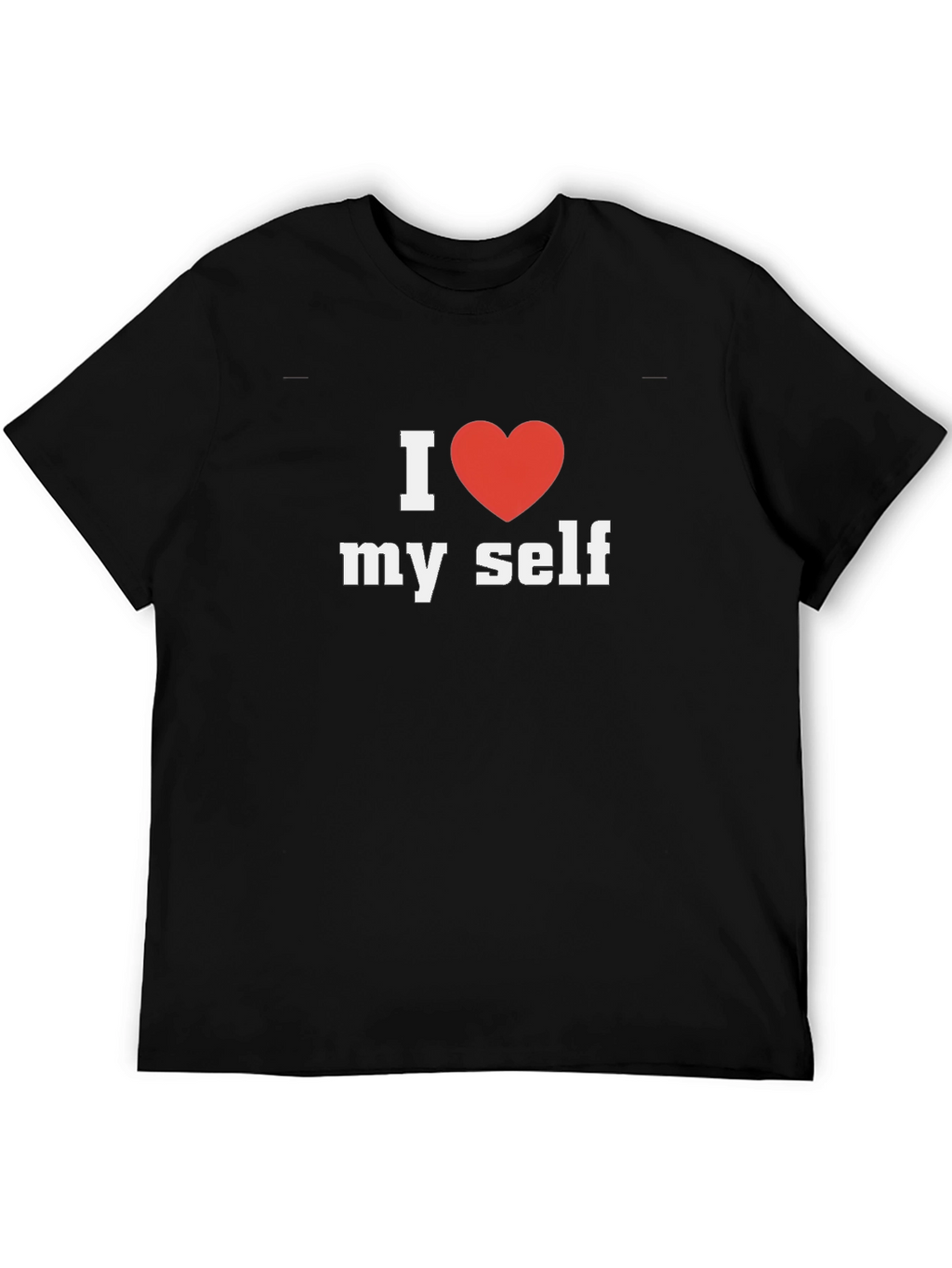 I Heart Myself Black Cotton Tee Shirt
