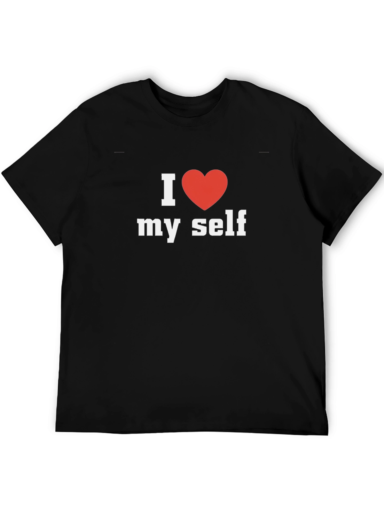 I Heart Myself Black Cotton Tee Shirt