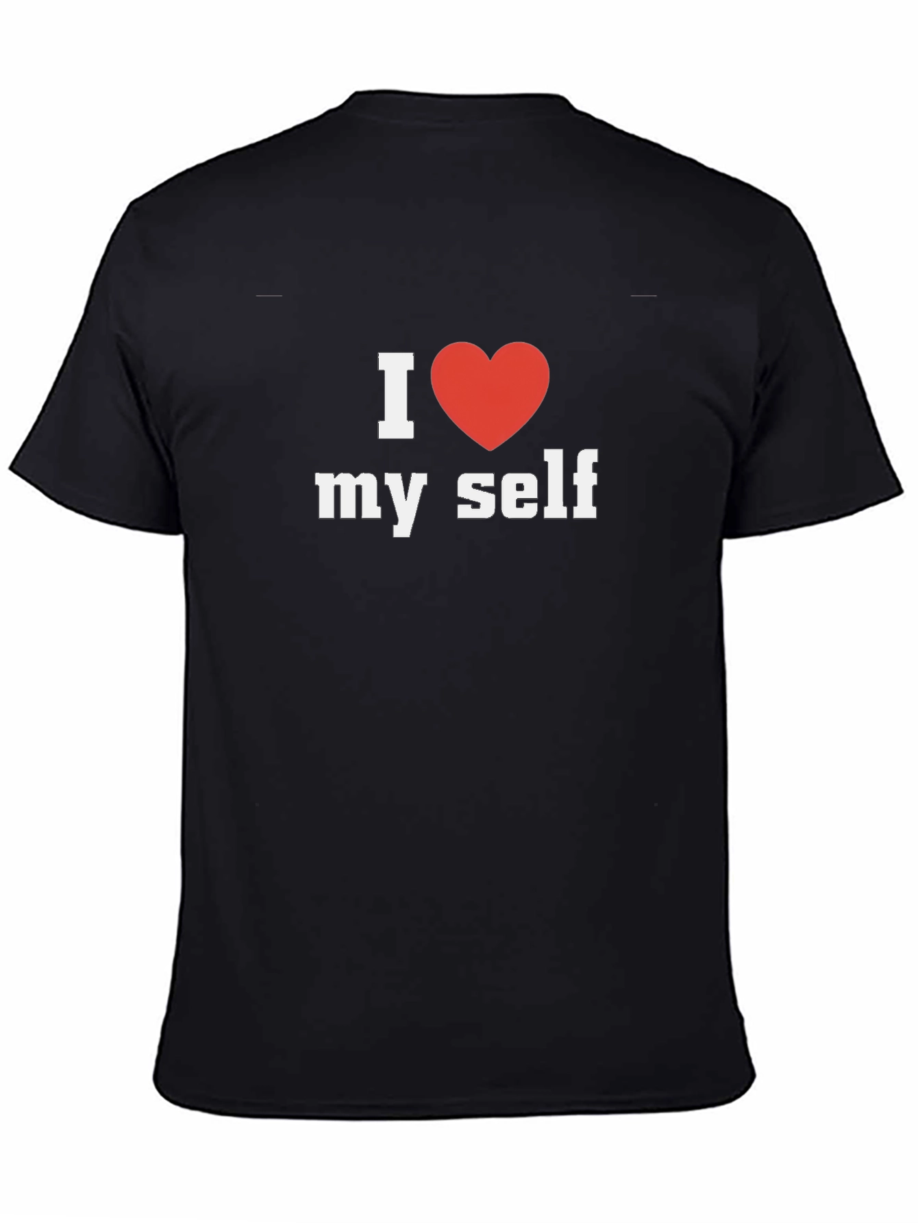 I Heart Myself Black Cotton Tee Shirt