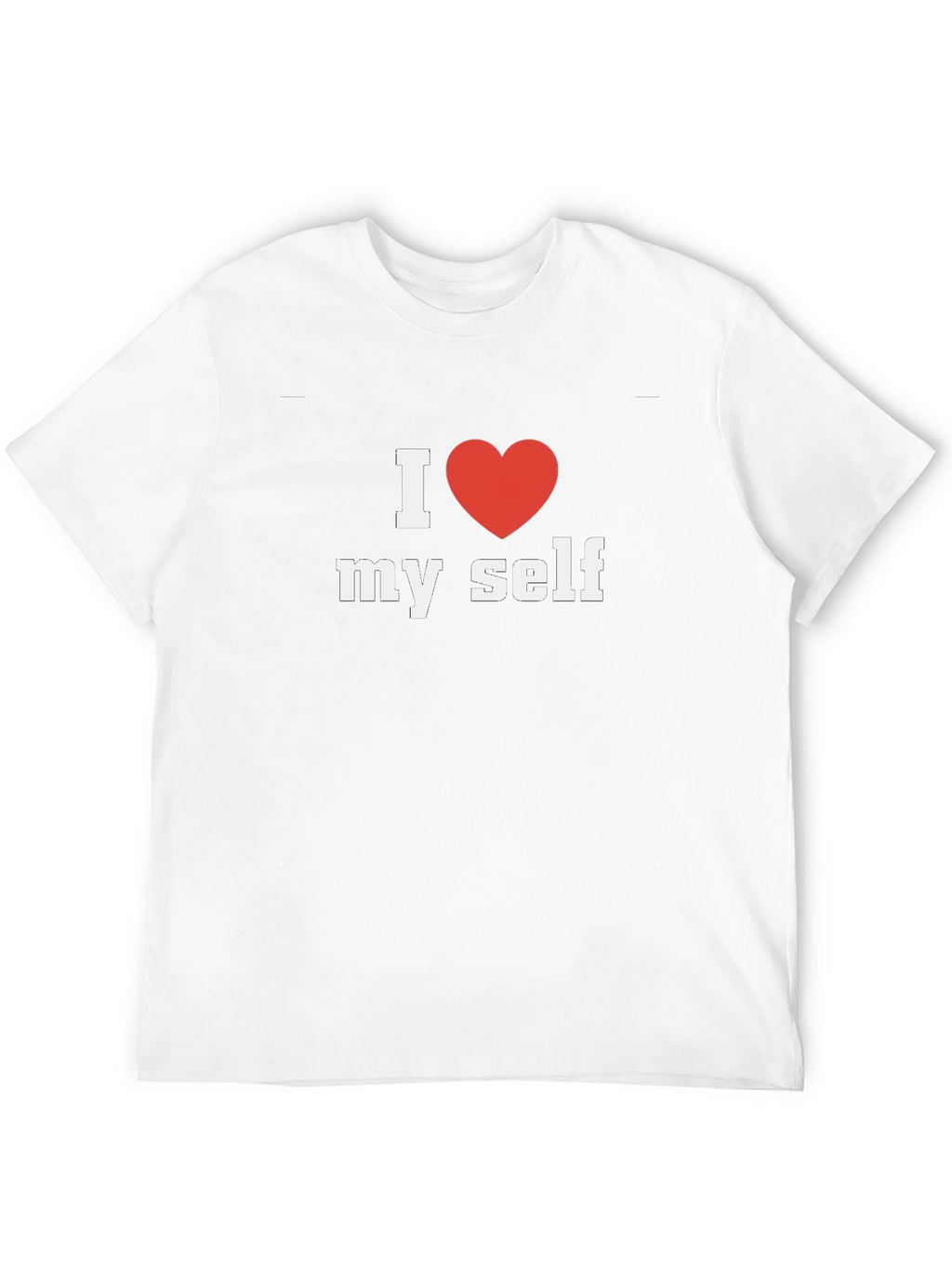 I Heart Myself Black Cotton Tee Shirt