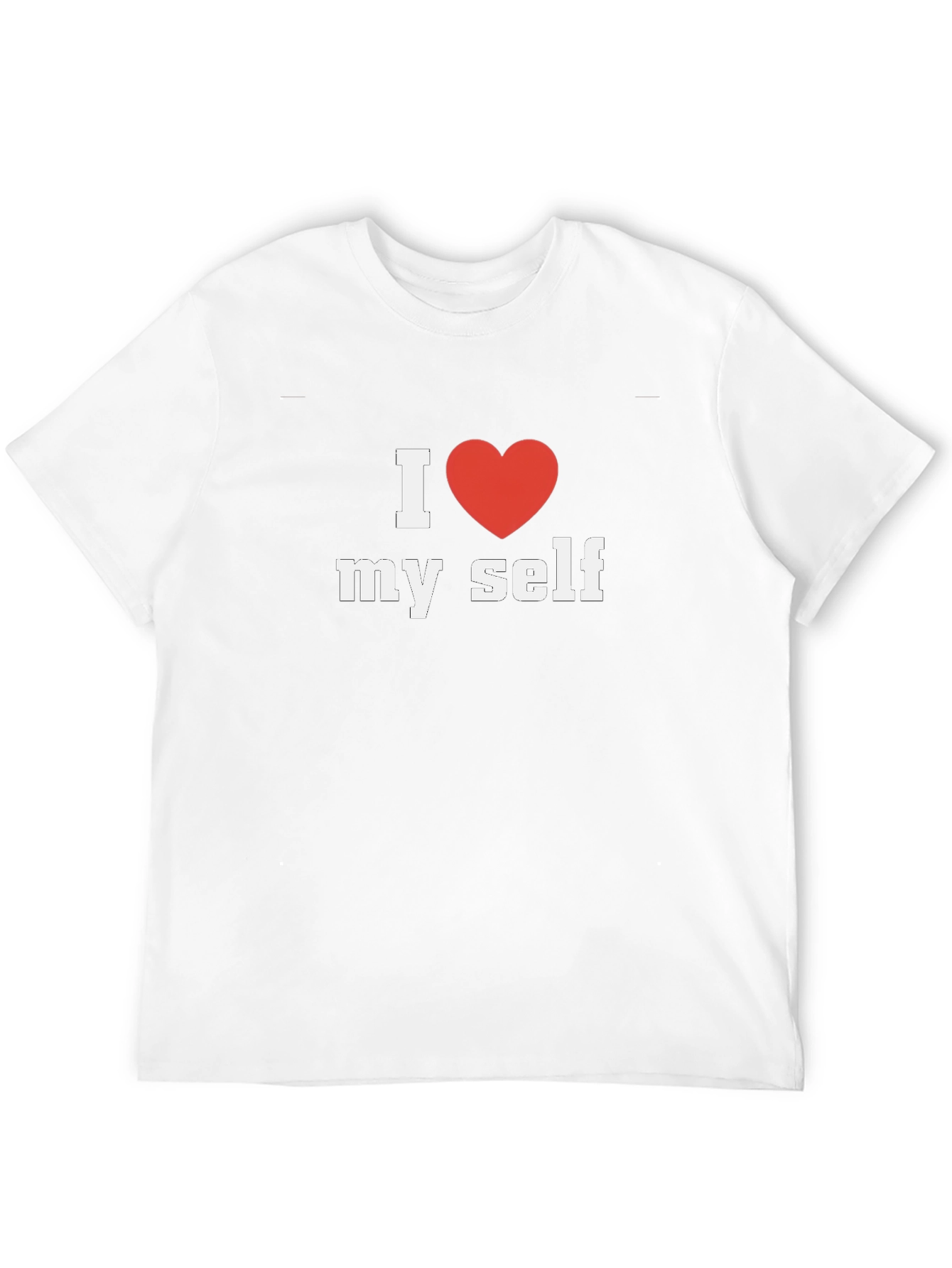 I Heart Myself Black Cotton Tee Shirt