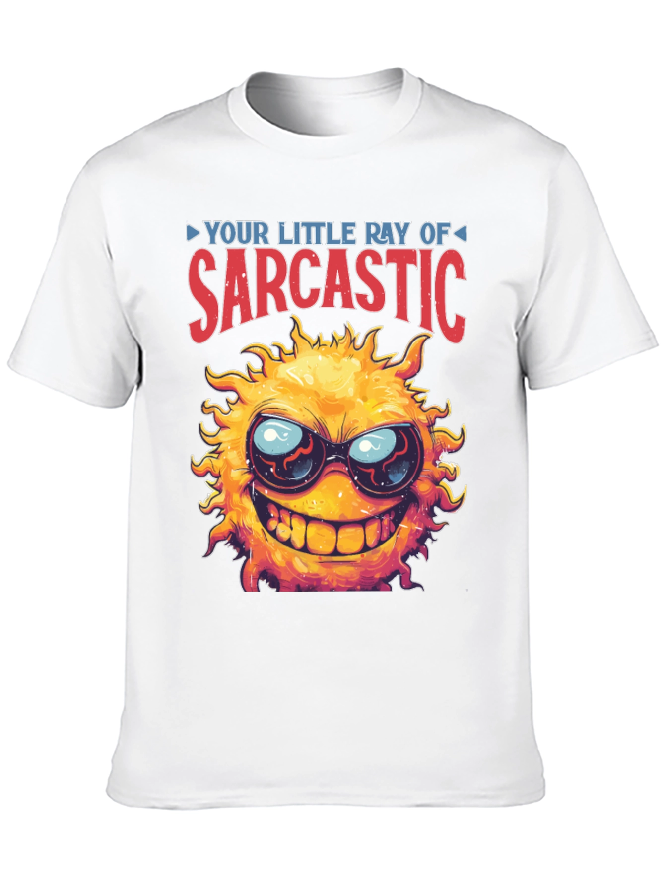 Sarcastic Sun Graphic T-Shirt - Black