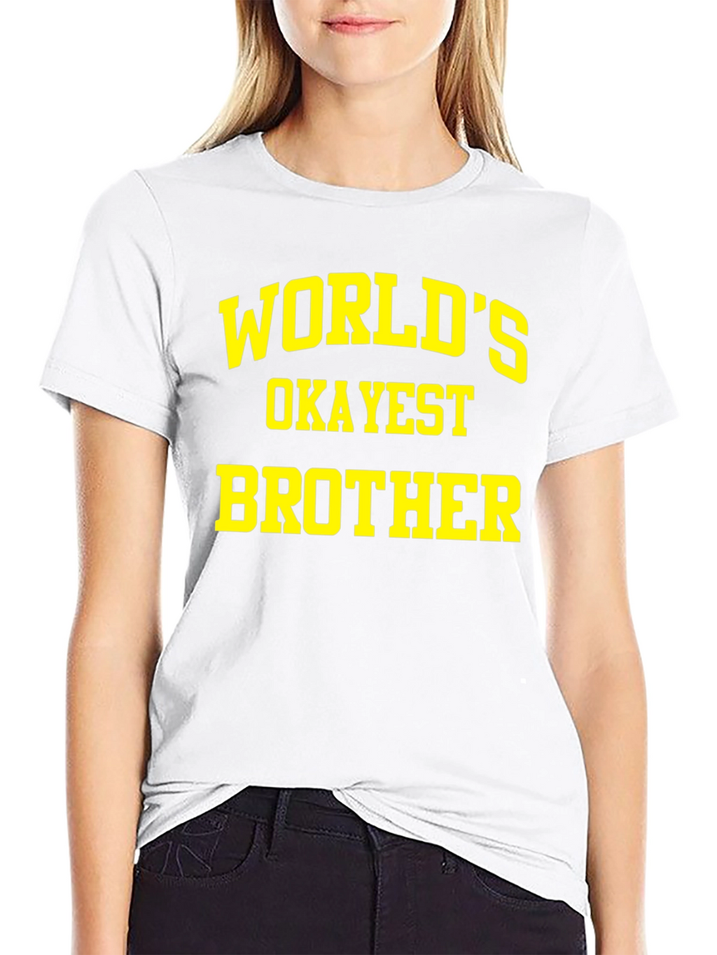 Worlds Okayest Brother T-Shirt - Funny Sibling Tee