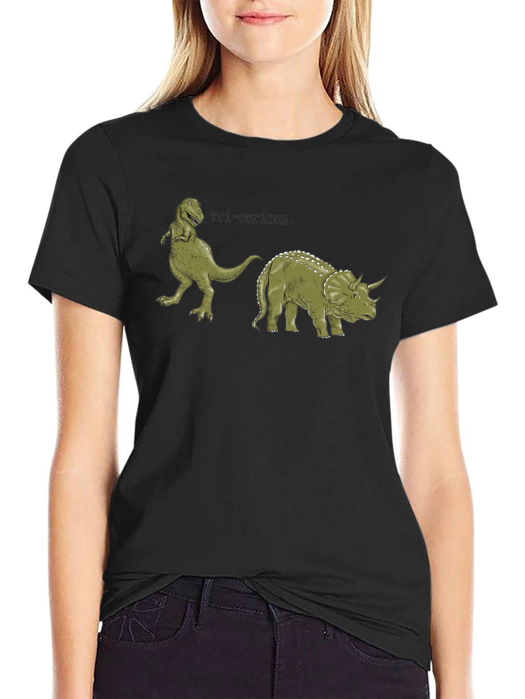 Tri-Curious Dinosaur Graphic Tee