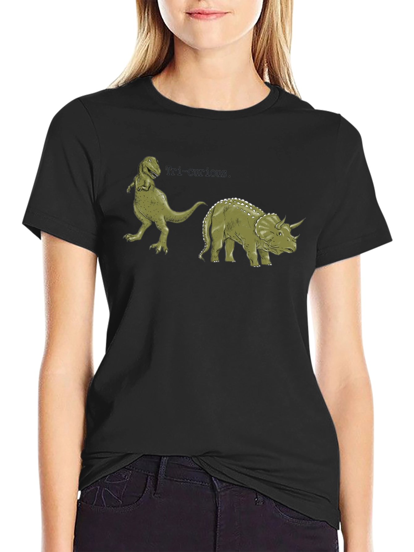 Tri-Curious Dinosaur Graphic Tee