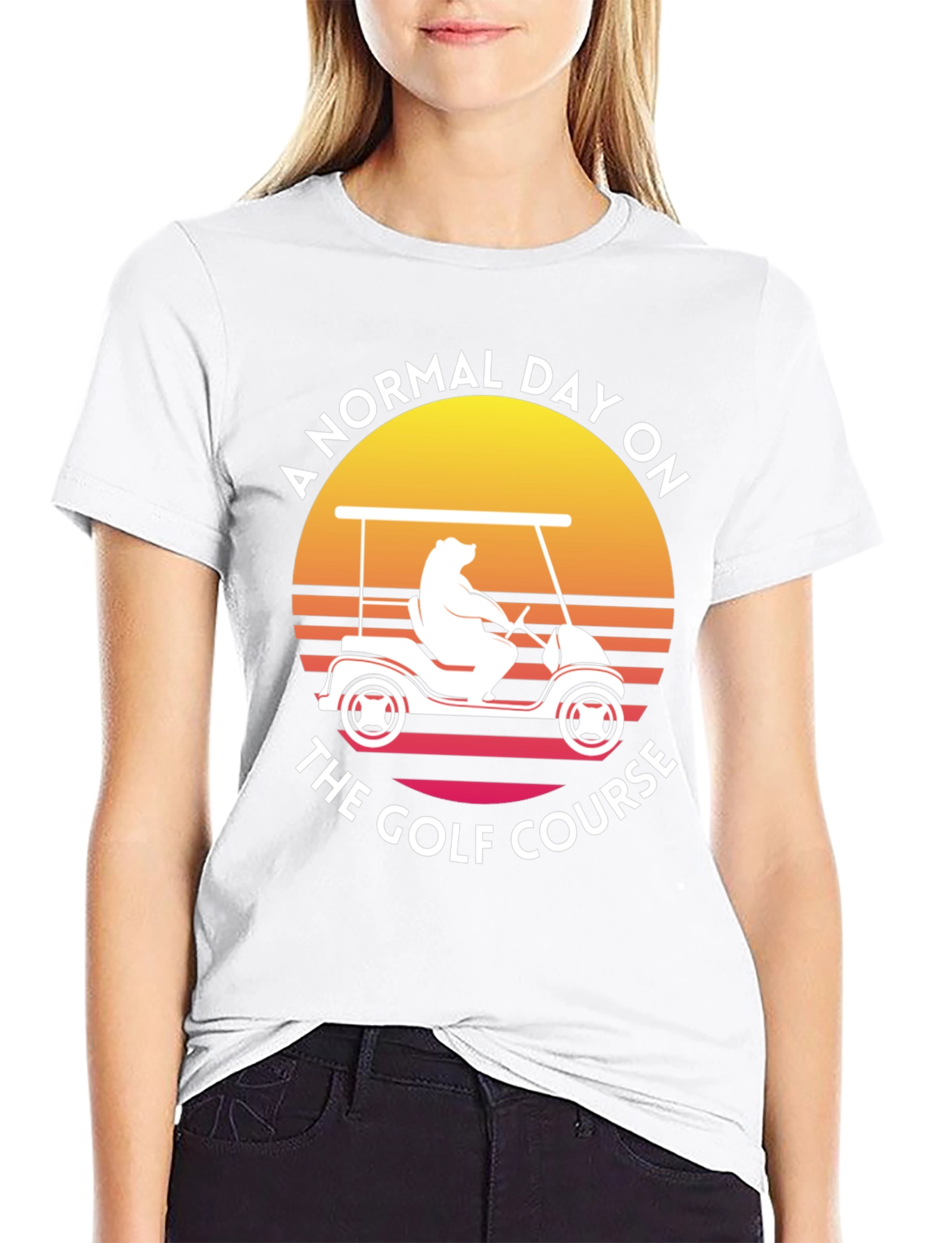 Golf Course Bear Tee - Normal Day Golfing
