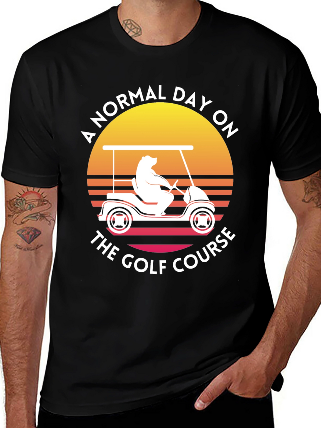 Golf Course Bear Tee - Normal Day Golfing
