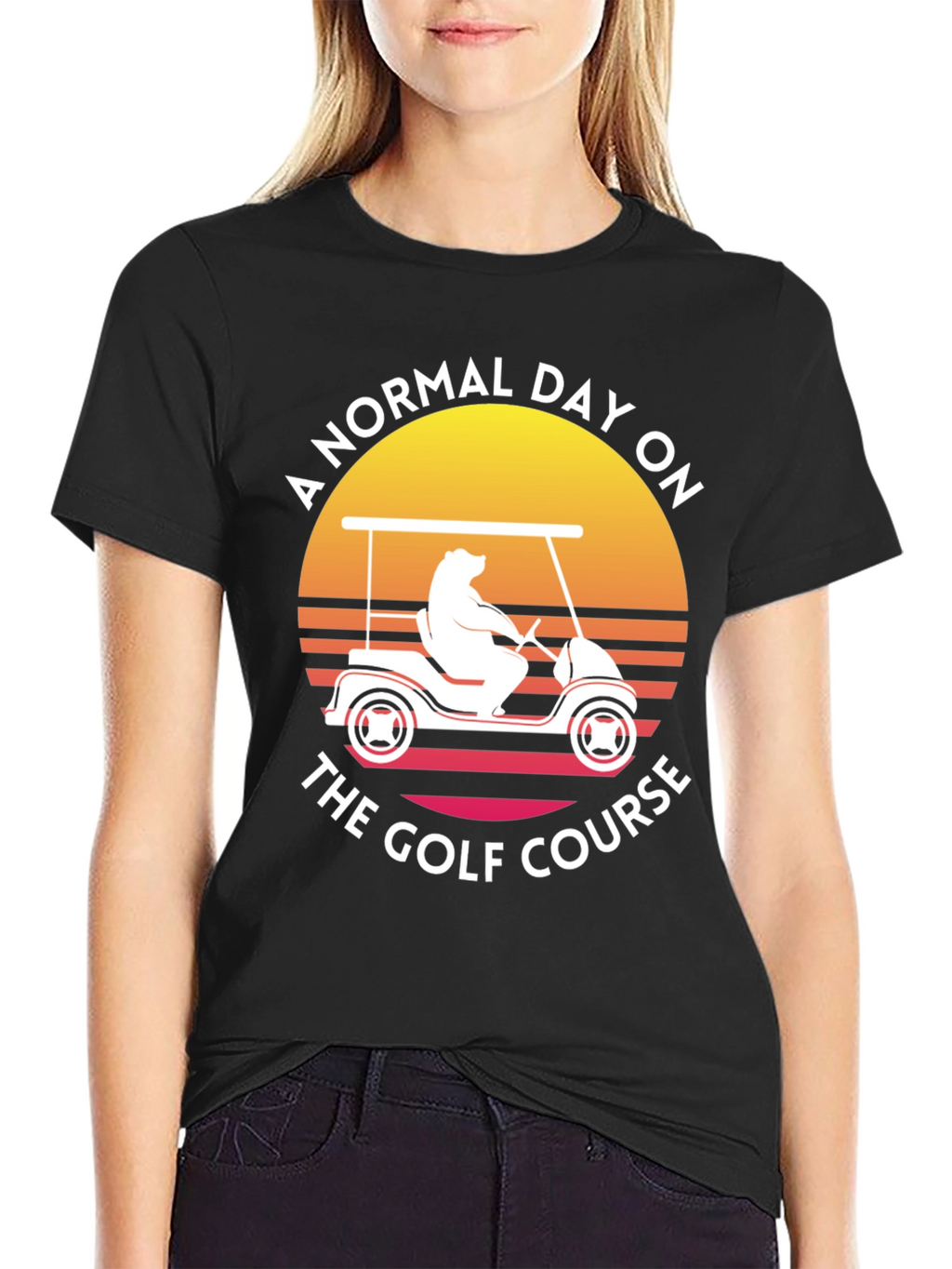 Golf Course Bear Tee - Normal Day Golfing