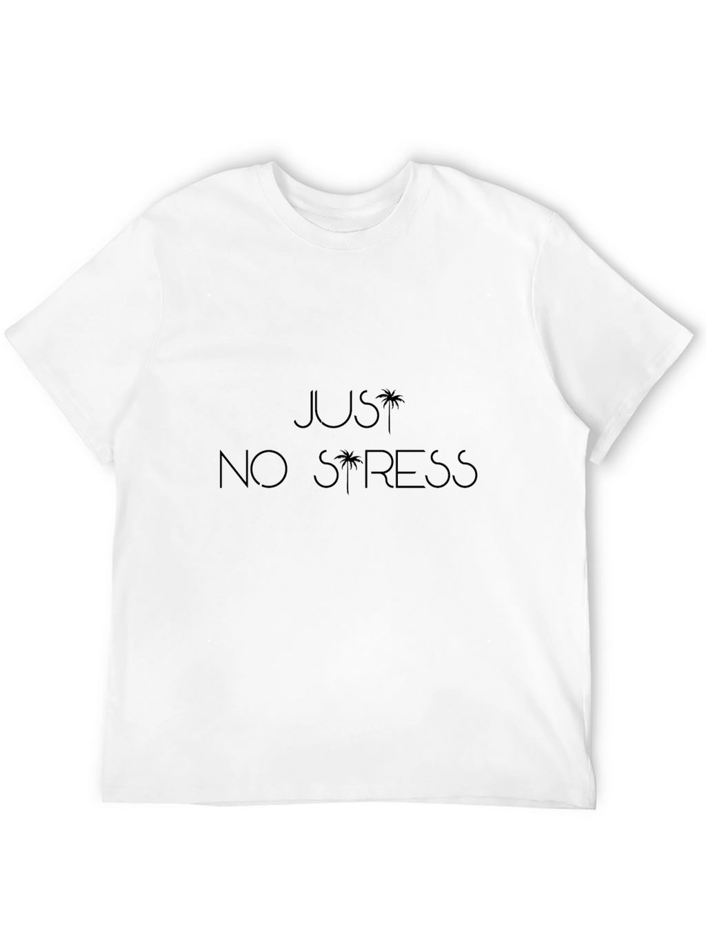 Just No Stress Black Tee