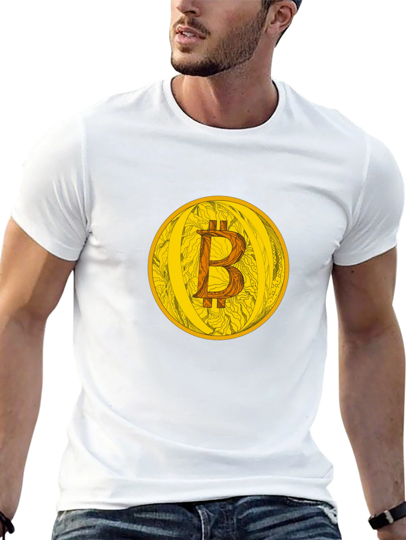 Bitcoin Crypto Currency Graphic Tee - Black