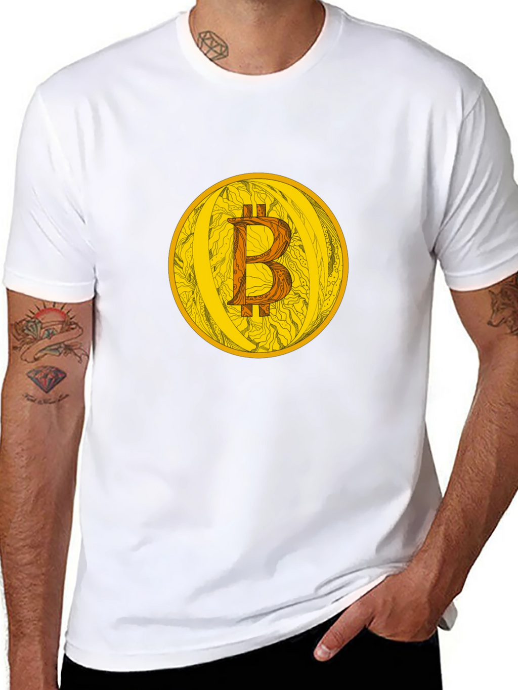 Bitcoin Crypto Currency Graphic Tee - Black