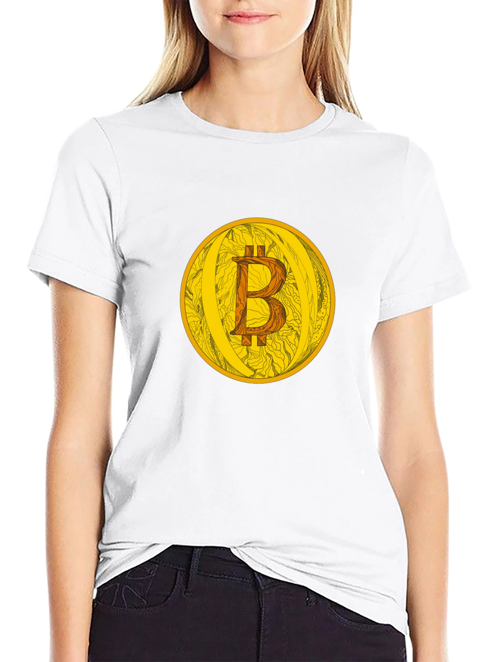 Bitcoin Crypto Currency Graphic Tee - Black
