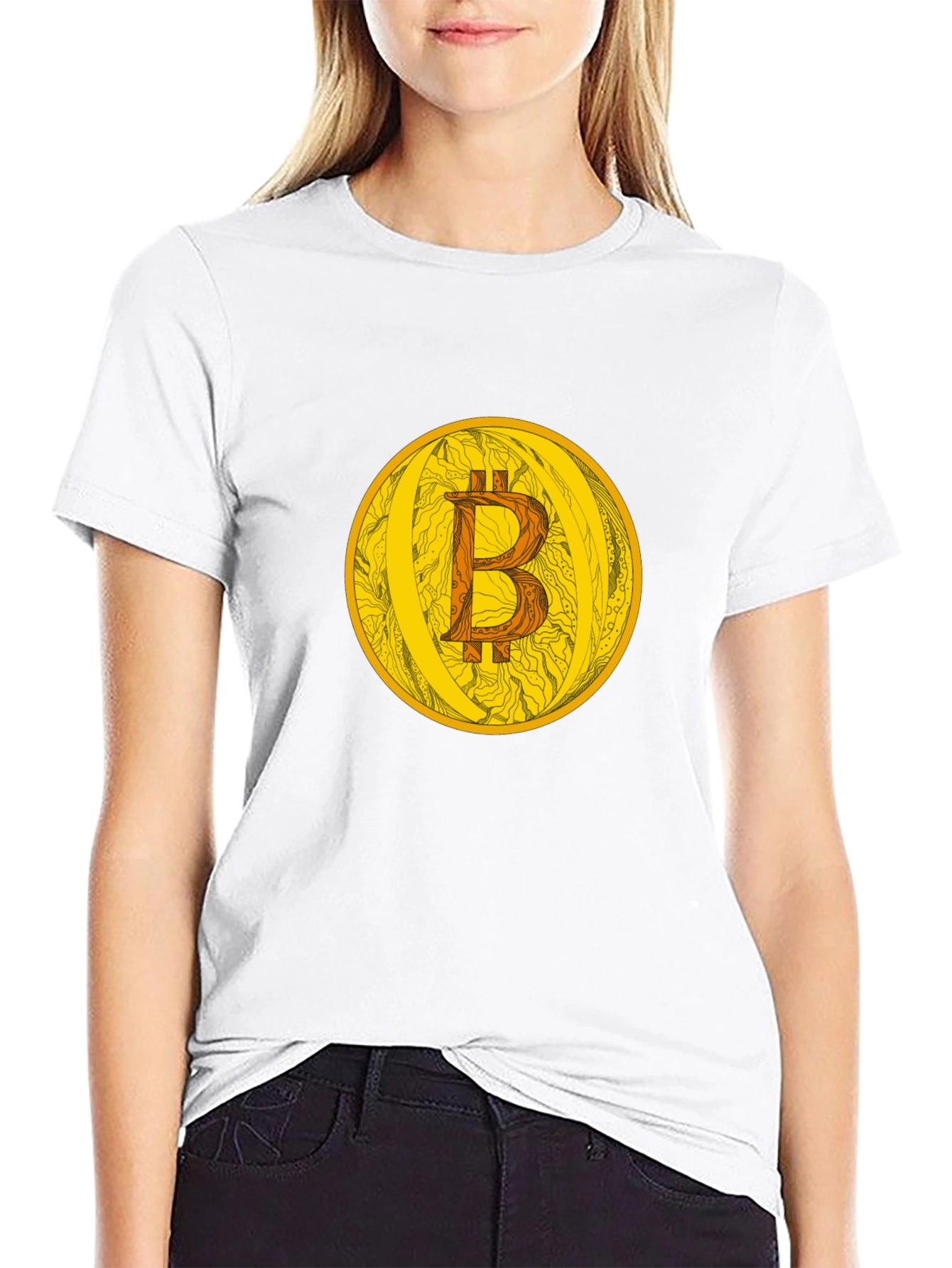 Bitcoin Crypto Currency Graphic Tee - Black