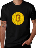 Bitcoin Crypto Currency Graphic Tee - Black