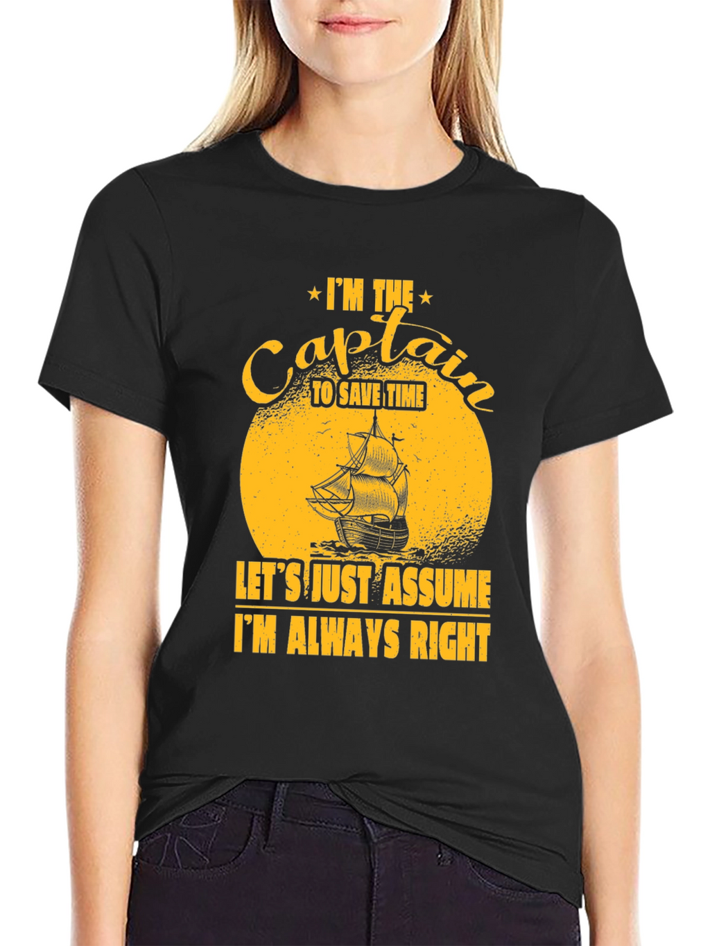 Captain Always Right Graphic T-Shirt
