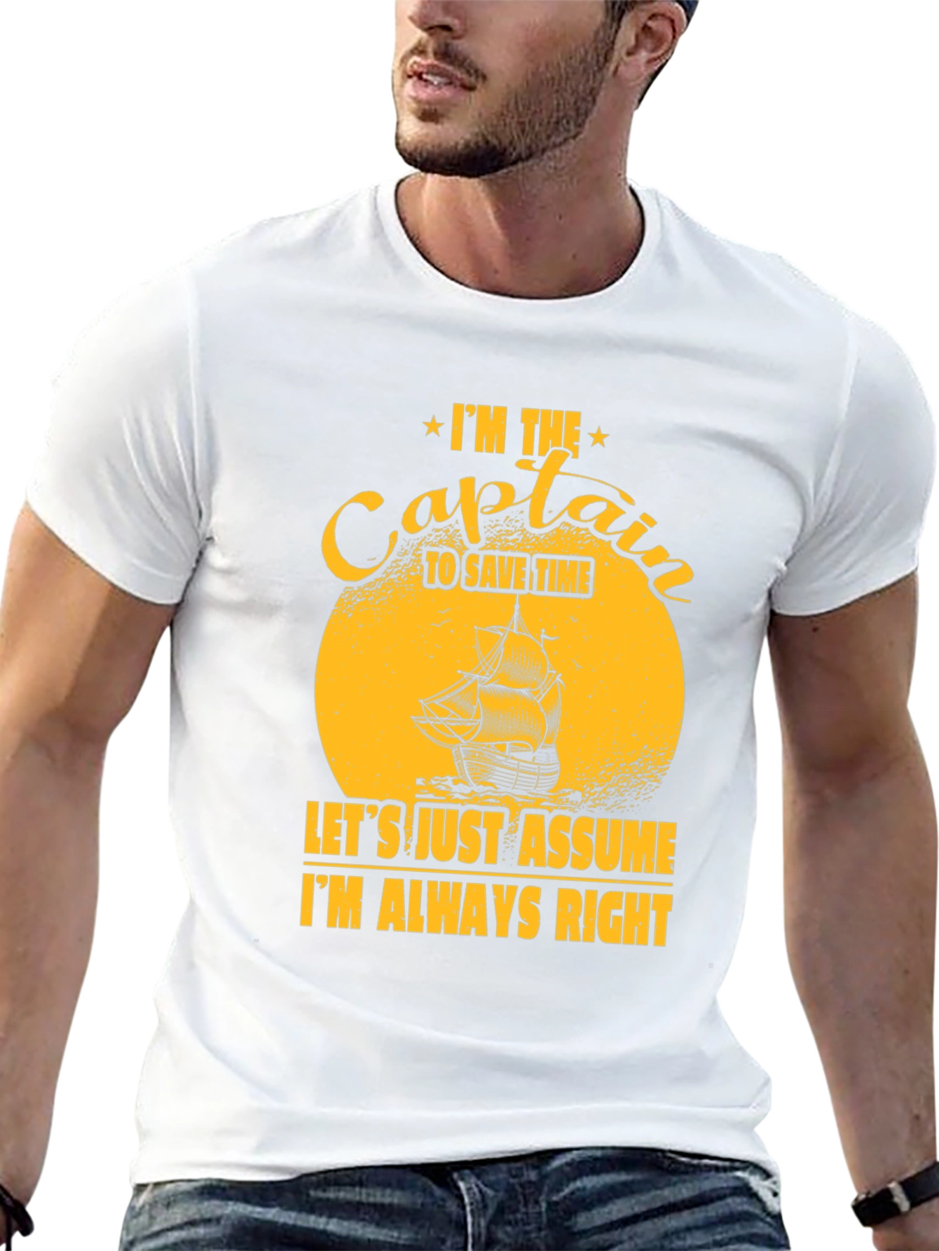 Captain Always Right Graphic T-Shirt