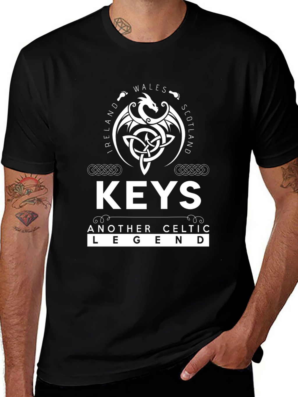 Celtic Legend T-Shirt - Keys Ireland Wales Scotland