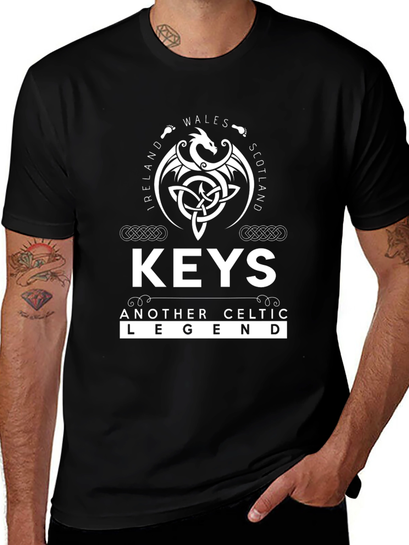 Celtic Legend T-Shirt - Keys Ireland Wales Scotland