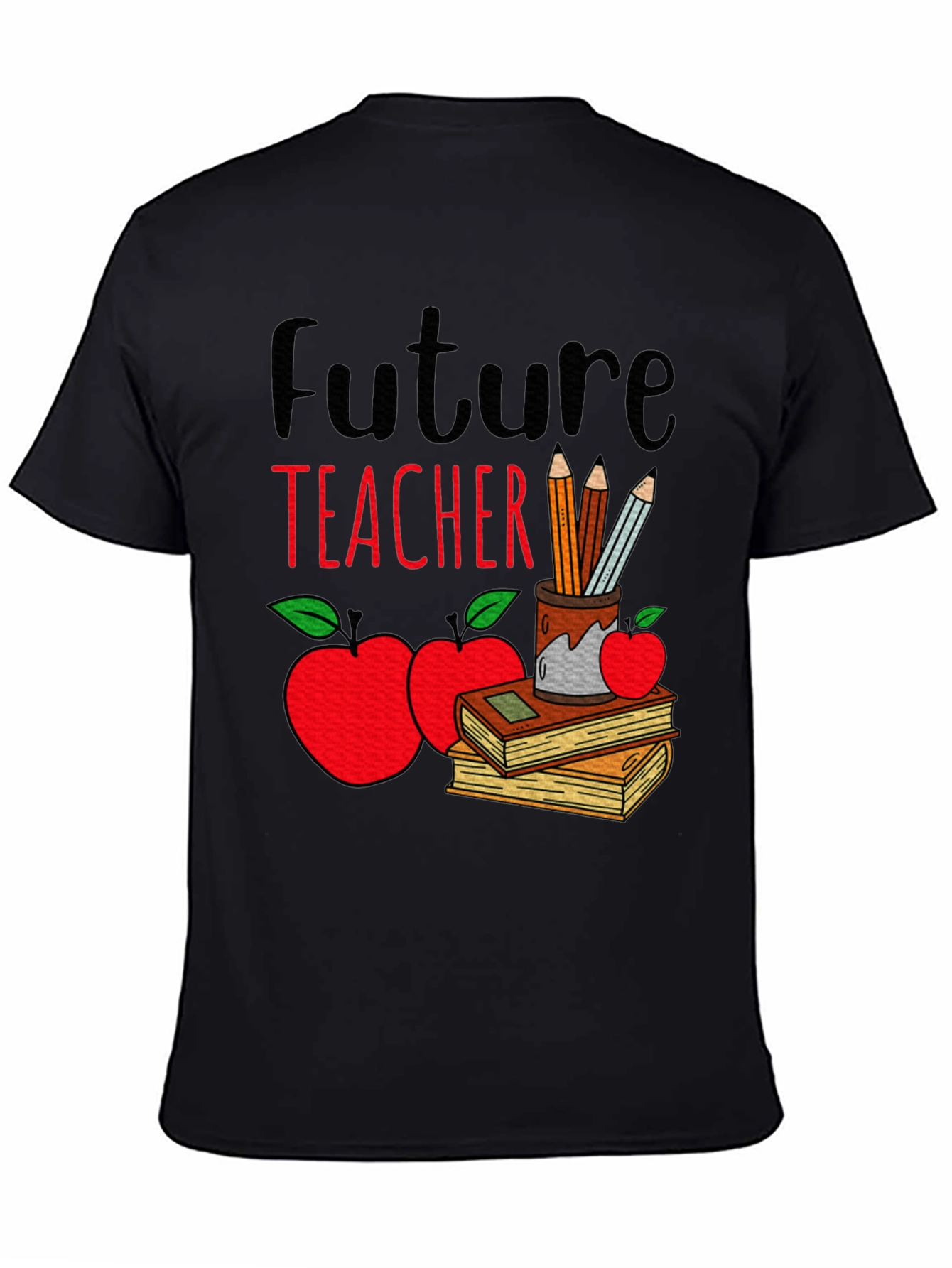 Future Teacher T-Shirt - Cute Apple & Books Design