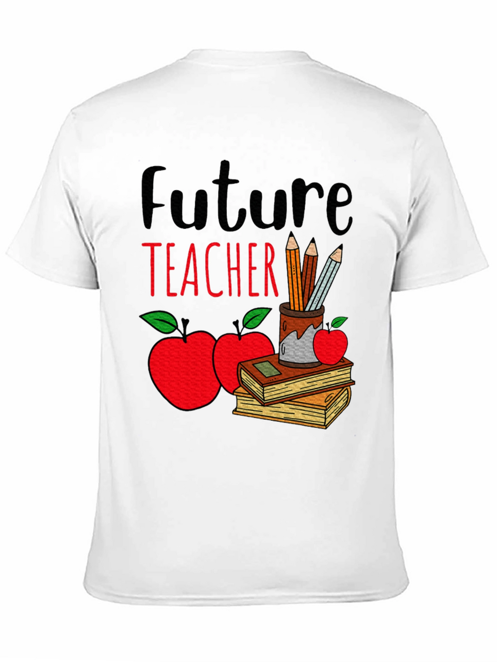 Future Teacher T-Shirt - Cute Apple & Books Design