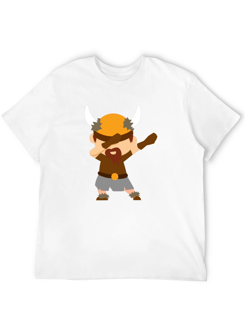 Dabbing Viking Cartoon Black T-Shirt