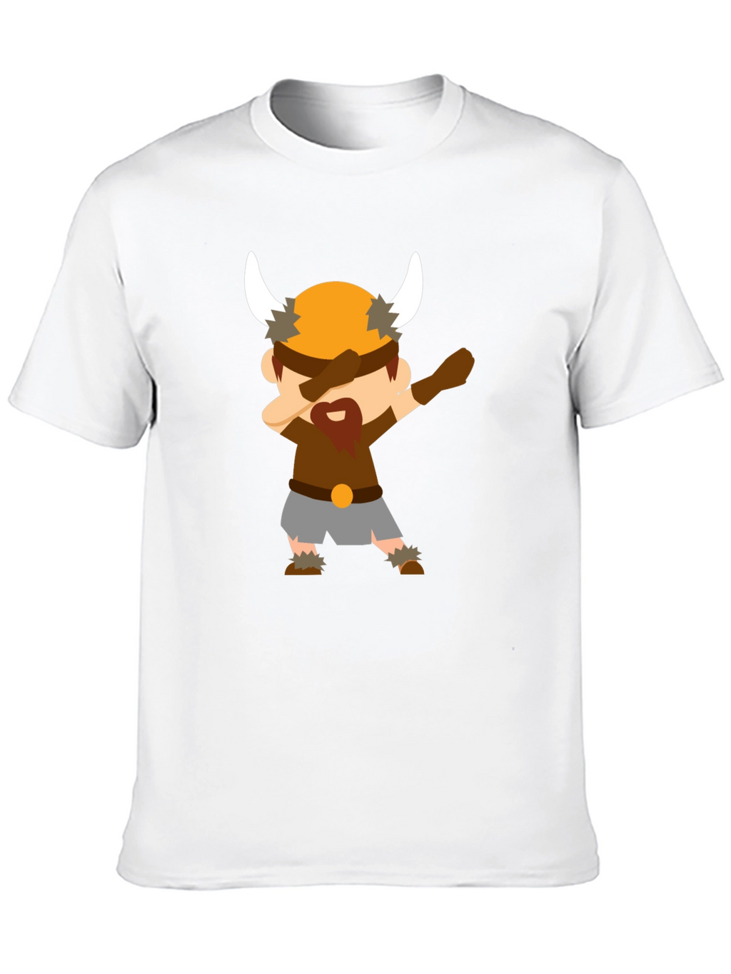 Dabbing Viking Cartoon Black T-Shirt