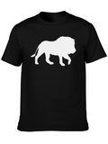 Lion Silhouette Black T-Shirt