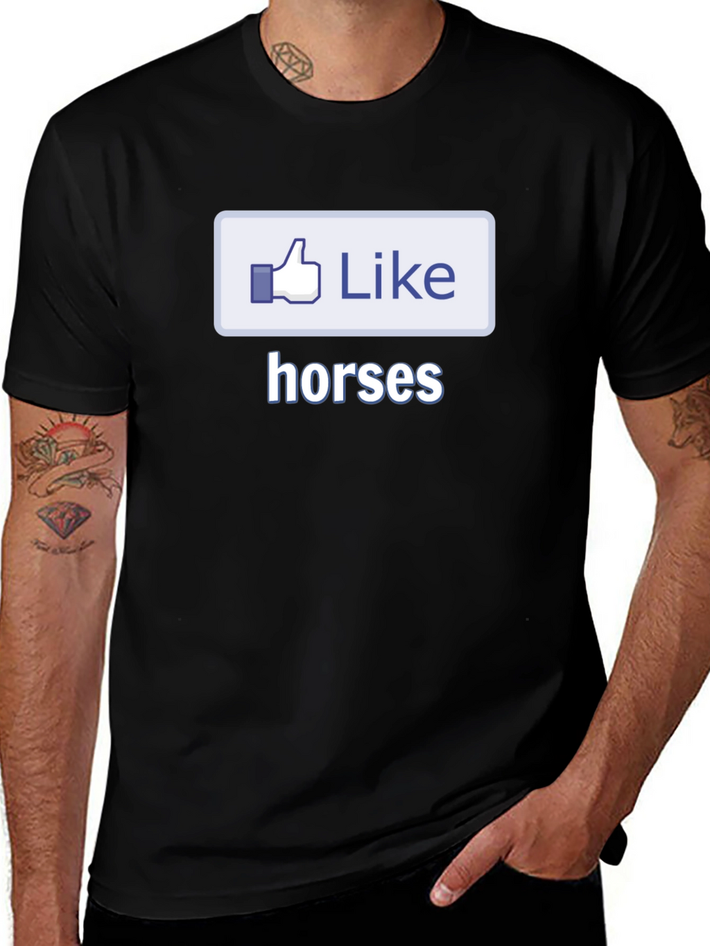 Like Horses Black T-Shirt