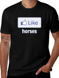 Like Horses Black T-Shirt